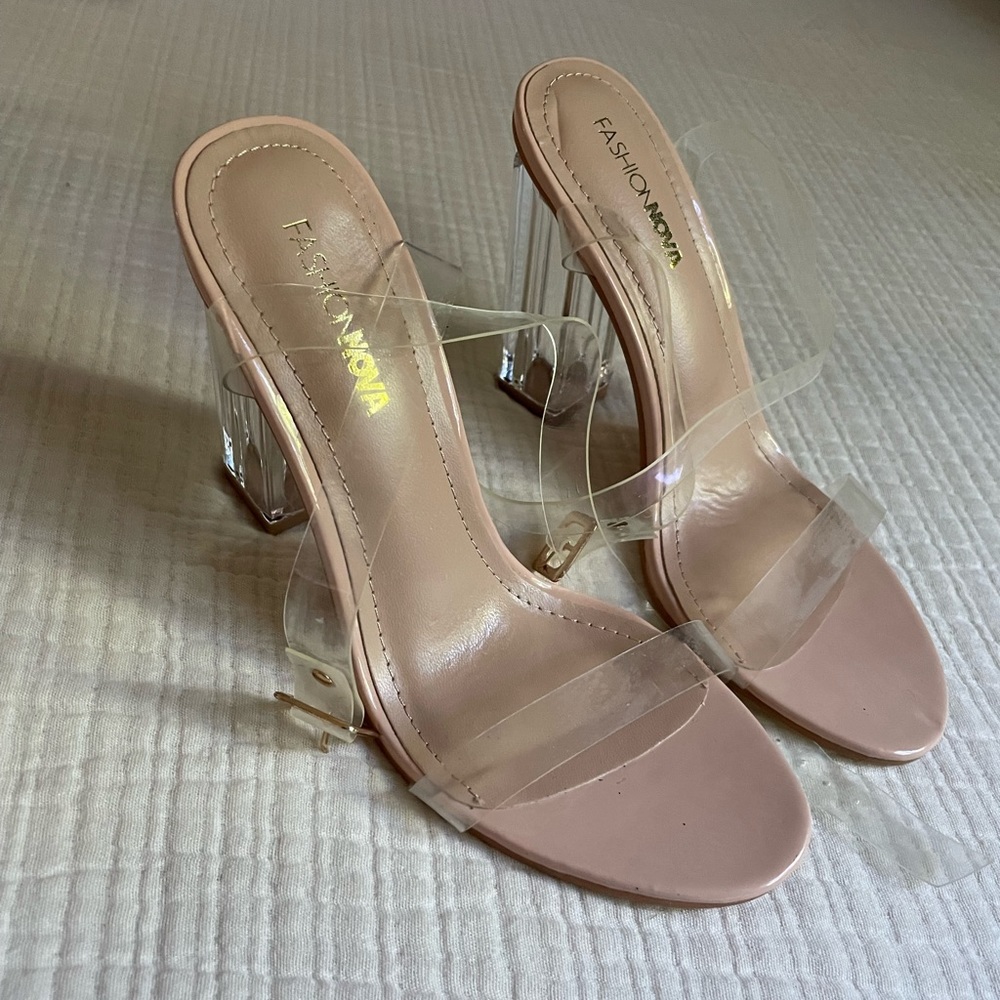 Clear heels